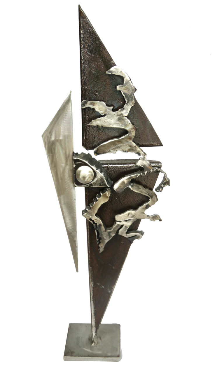 sculpture bermudes métal inox